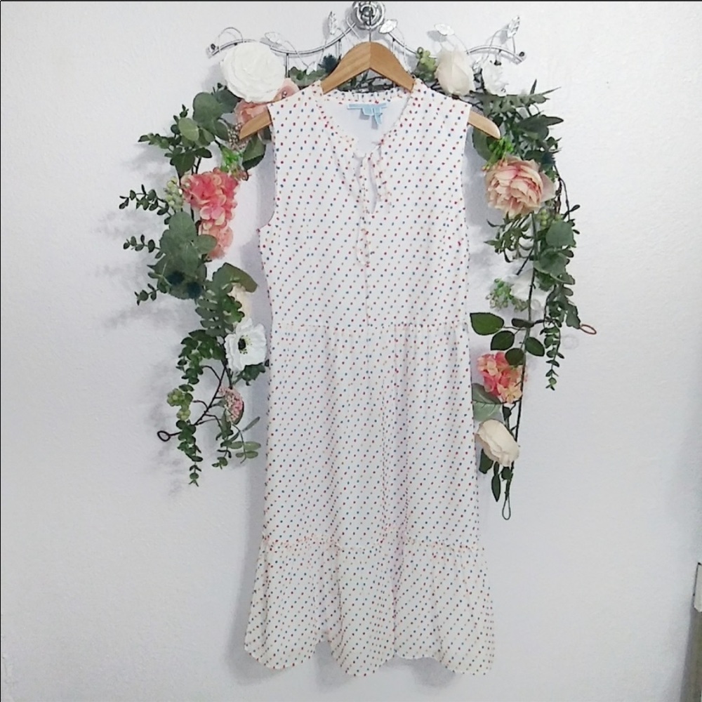 New Draper James Swiss Dot Tiered Dress NWOT